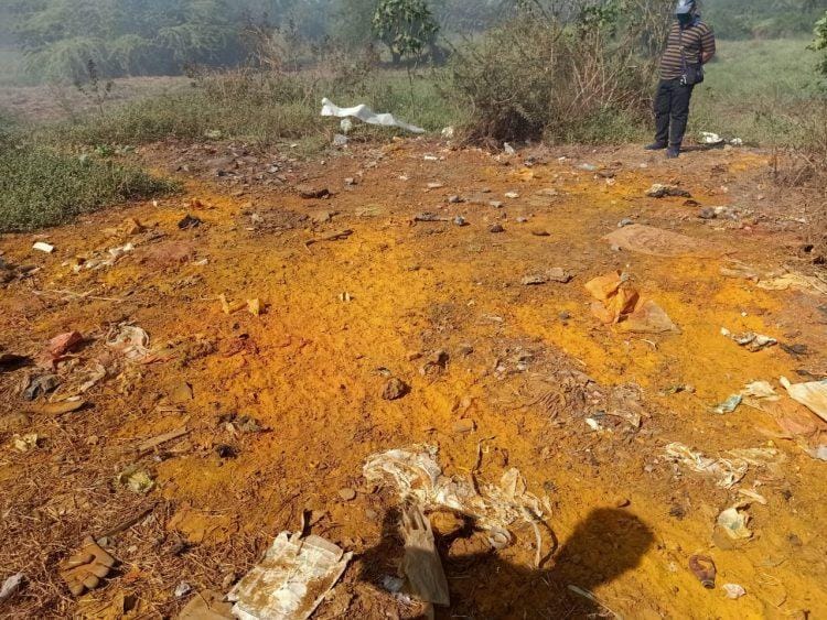 कोलवडे कचराभुमीत रासायनिक घनकचऱ्याची विल्हेवाट?