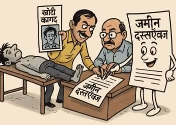 मयताच्या टाळूवरचे लोणी खाऊन जमीन घोटाळा!