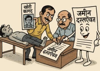 मयताच्या टाळूवरचे लोणी खाऊन जमीन घोटाळा!