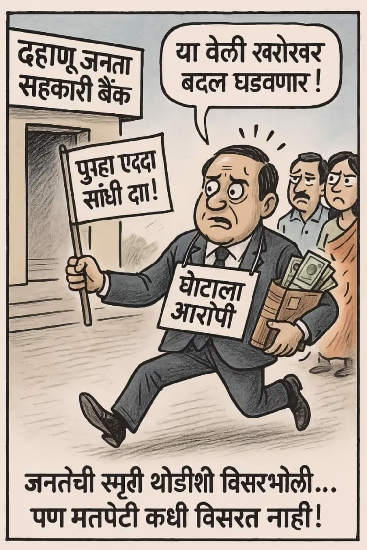 डहाणू बॅक पोखरून खाणारा पुन्हा निवडणूक उभा..