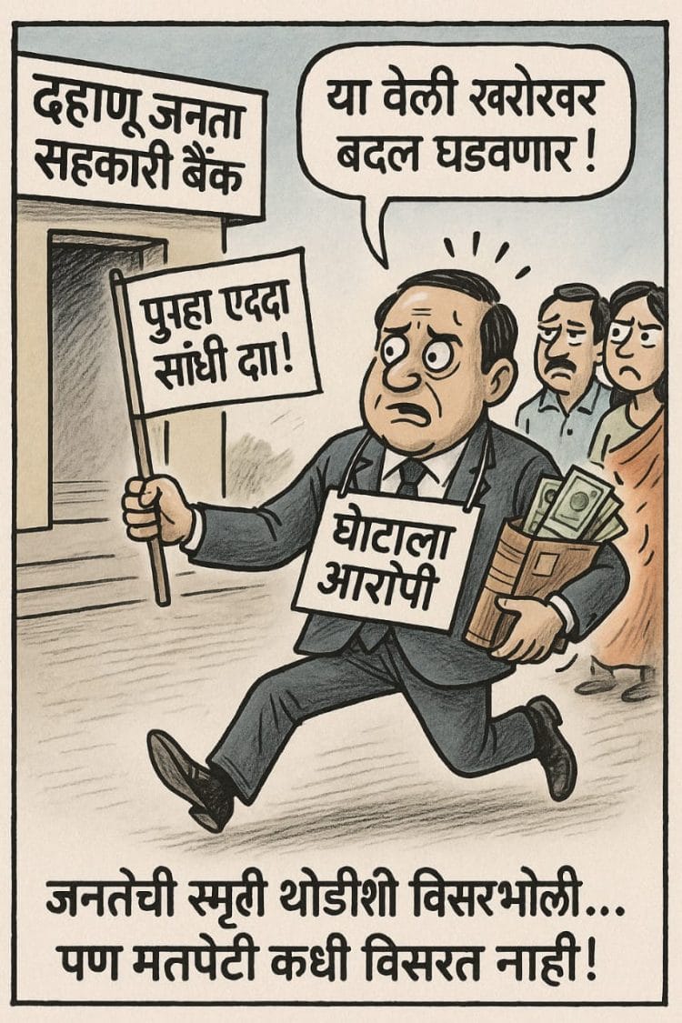 डहाणू बॅक पोखरून खाणारा पुन्हा निवडणूक उभा..